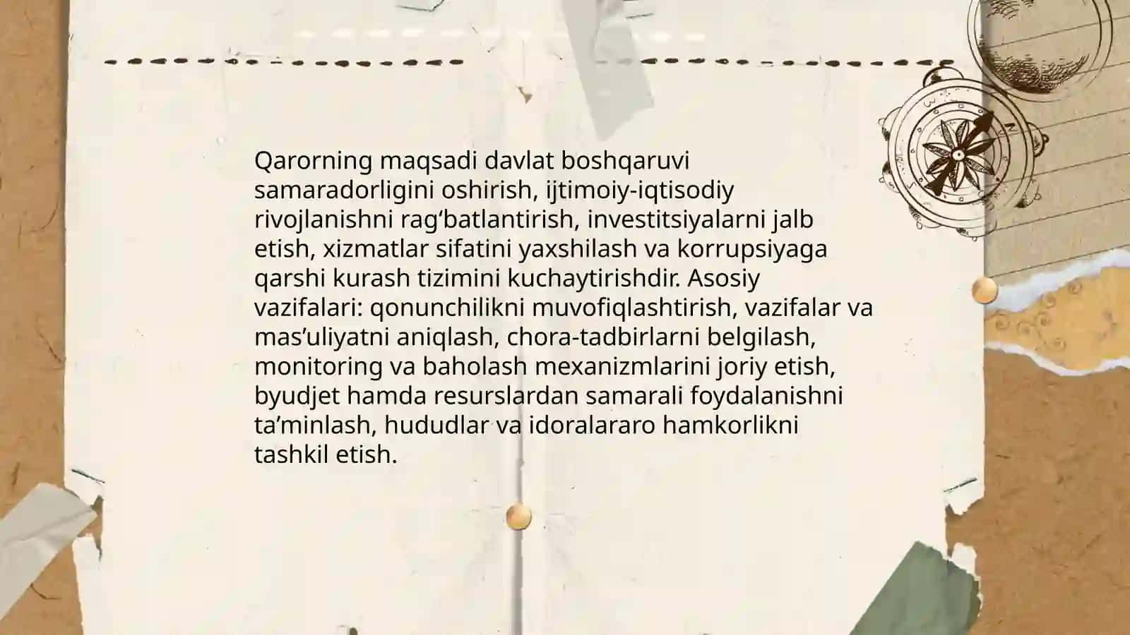 Qarorning maqsadi va asosiy vazifalari 3