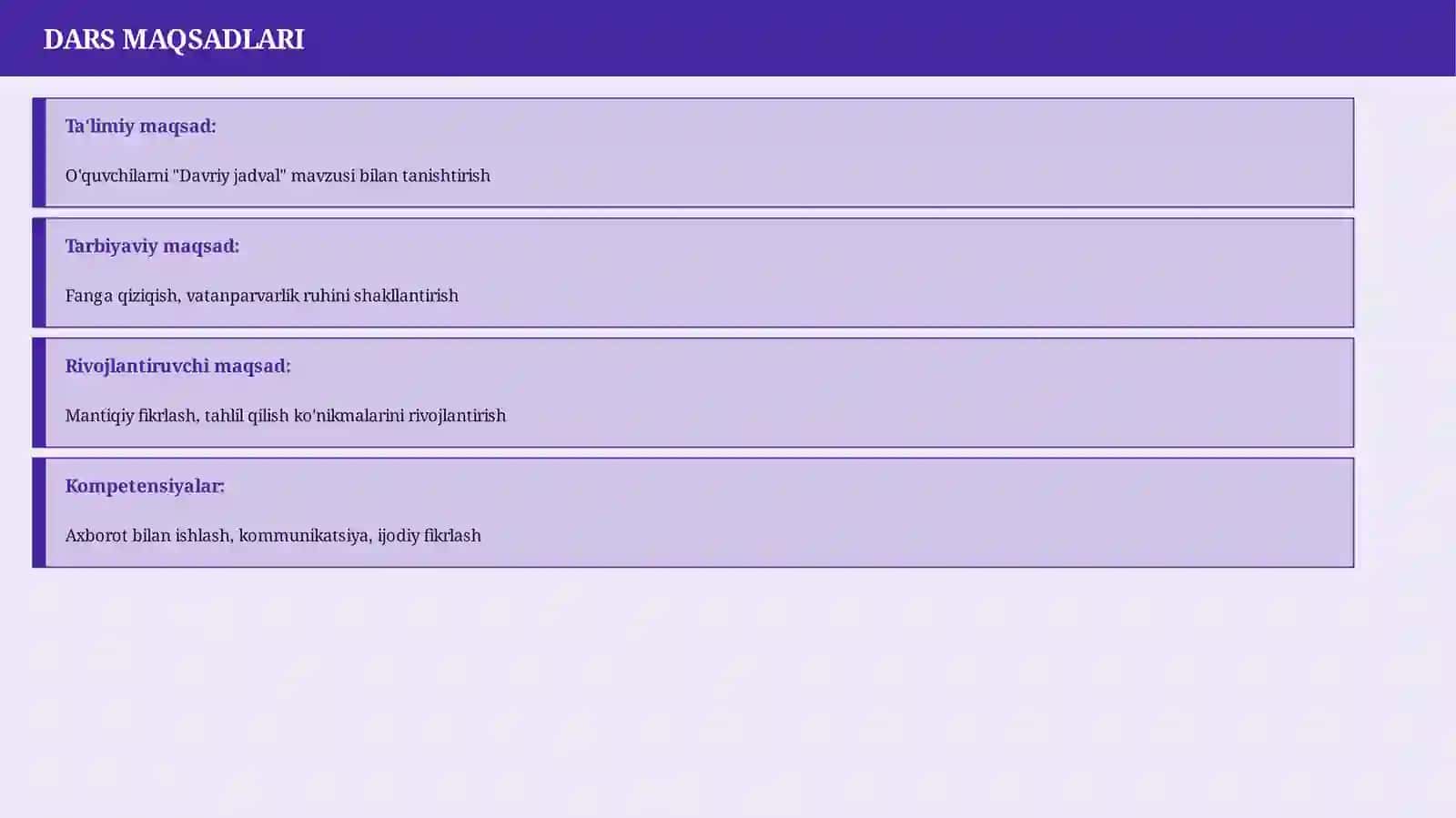 DARS KARTOCHKASI 3