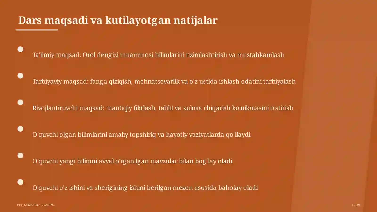 Orol dengizi muammosi (8-sinf) 3