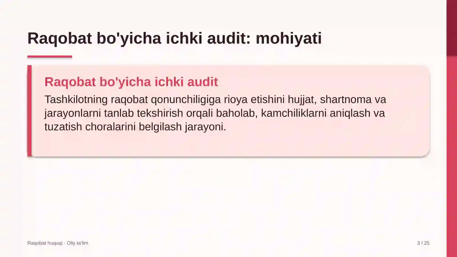 aksiyadorlik jamiyatlarida raqobat bo'yicha ichki auditni o'tkazish 1835 3