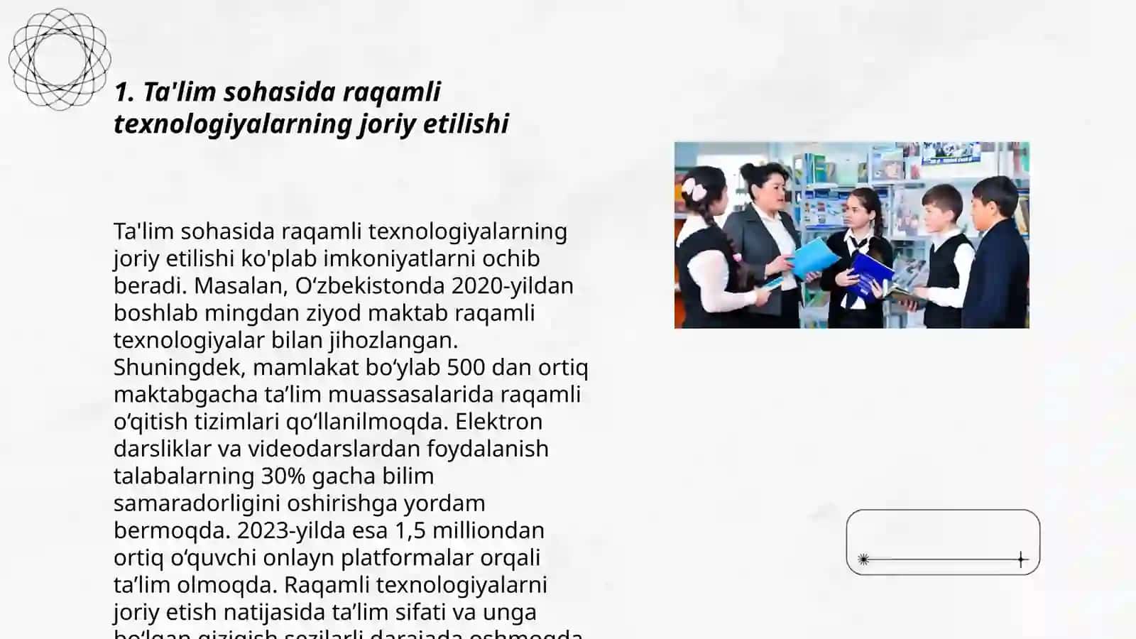 Ta'lim sohasida raqamli texnologiyalarning joriy etilishi 3