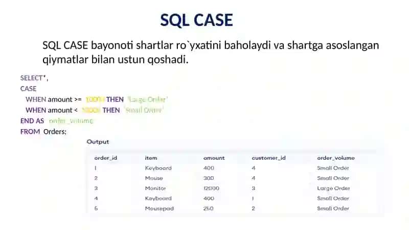 SQL CASE UNION 3