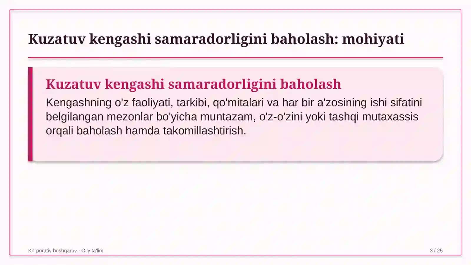 qo'riqlash xizmatlarida kuzatuv kengashi samaradorligini baholash 9431 3