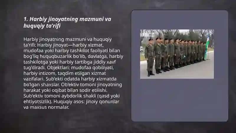 Harbiy jinoyat haqida umumiy tushuncha va uning turlari 3