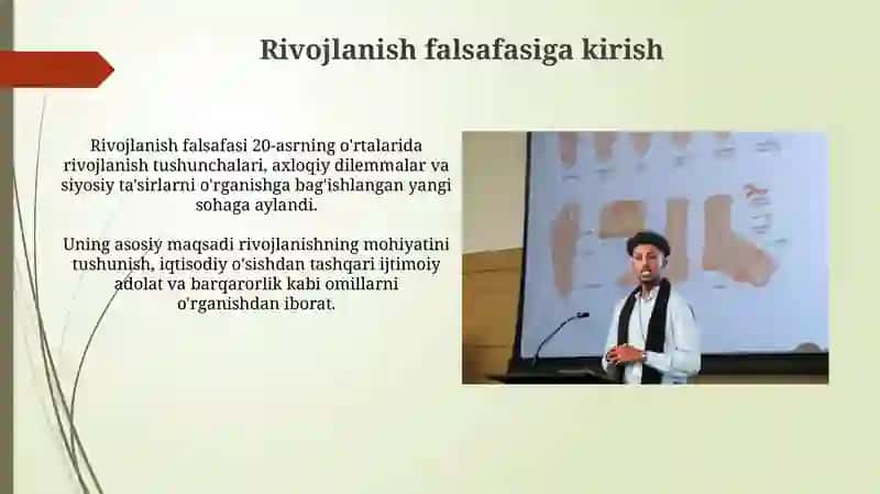 Rivojlanish falsafasi slayd 3