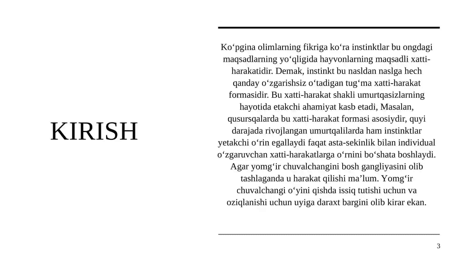 U. Djeymsning instinktlarnazariyasi Tayyorladi: Burxondinova Shahlo 3