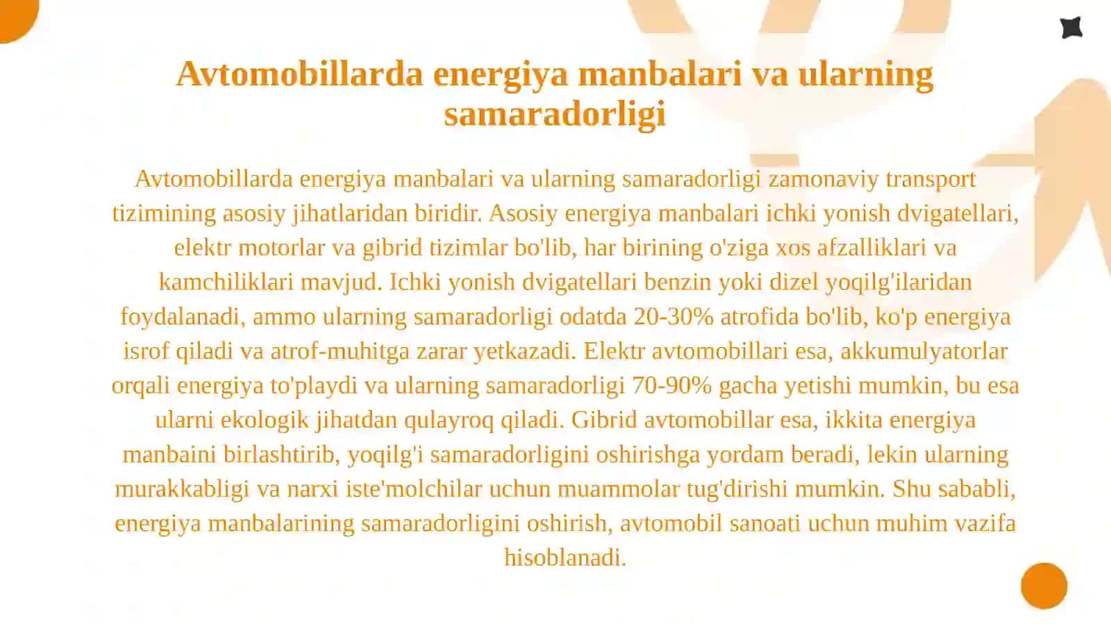 Avtomobil va elektr tizimi 3