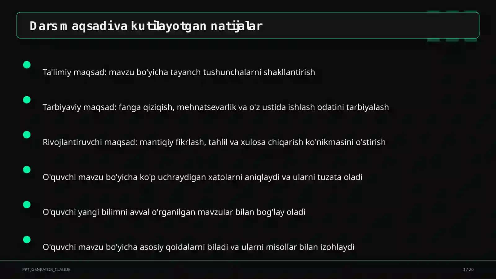 Rivojlanish tarixi va dinamikasi 3