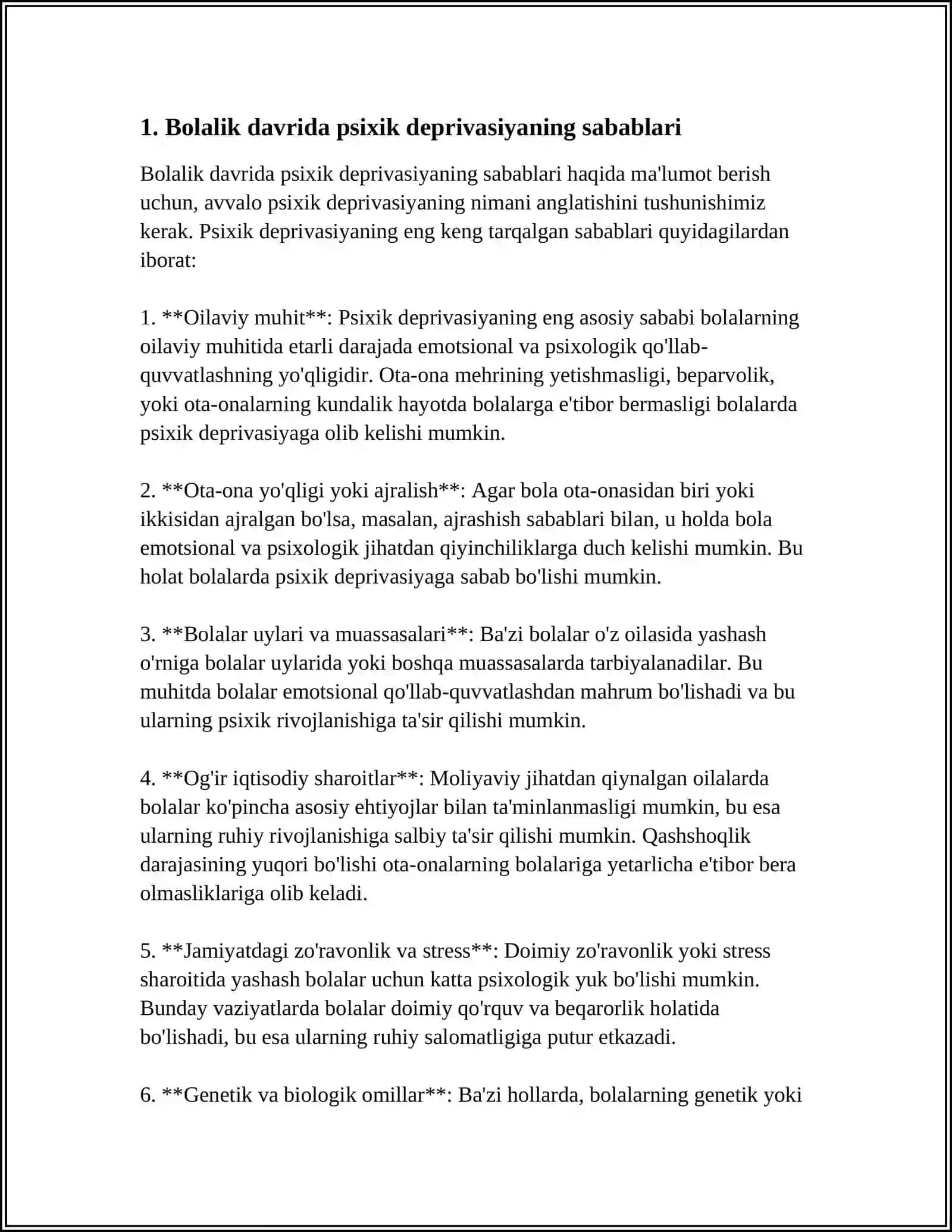 BOLALIK DAVRIDA PSIXIK DEPRIVATSIYA 3