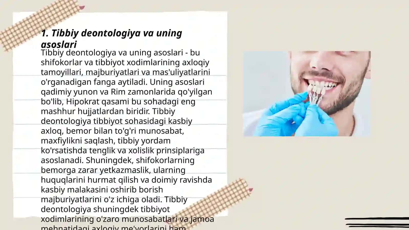 Tibbiy Deantologiyada haqidagi fandan taqdimot 3