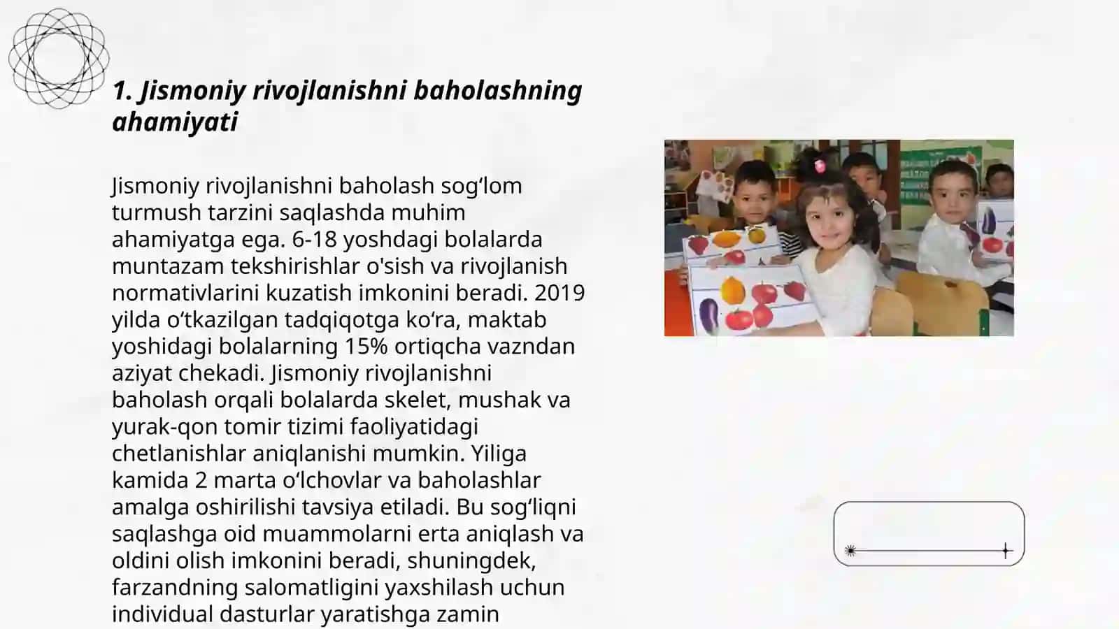 Maktabgacha ta'lim muassasalarida bolalarlarning jismoniy rivojlanishini baholash 3