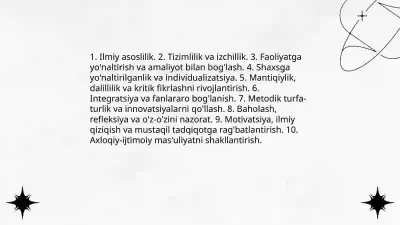 O'quvchilarning ilmiy dunyoqarashlarini shakllantirish. O'quvchilarning aqliy tarbiyasi 3