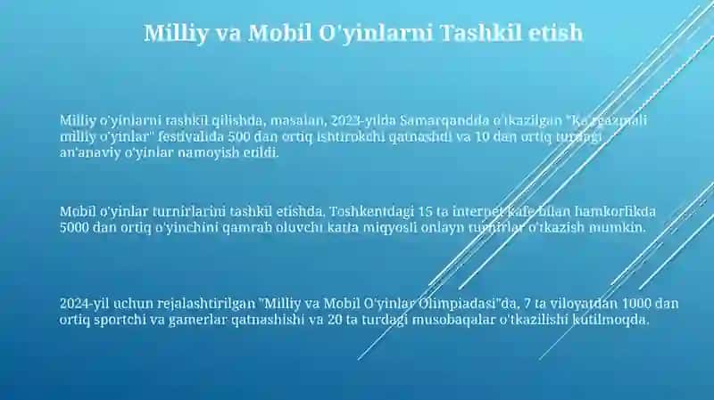 Milliy va harakatli õyinlarni tashkil qilish va õtkazish 3