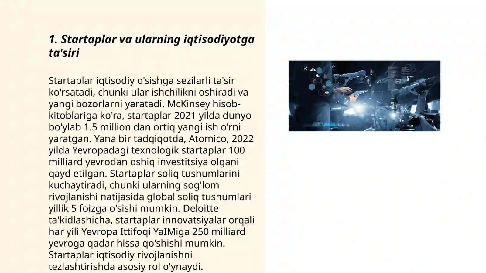 Innovatsiyalar iqtisodiyoti: startaplar global bozorlarni qanday oʻzgartiradi 3