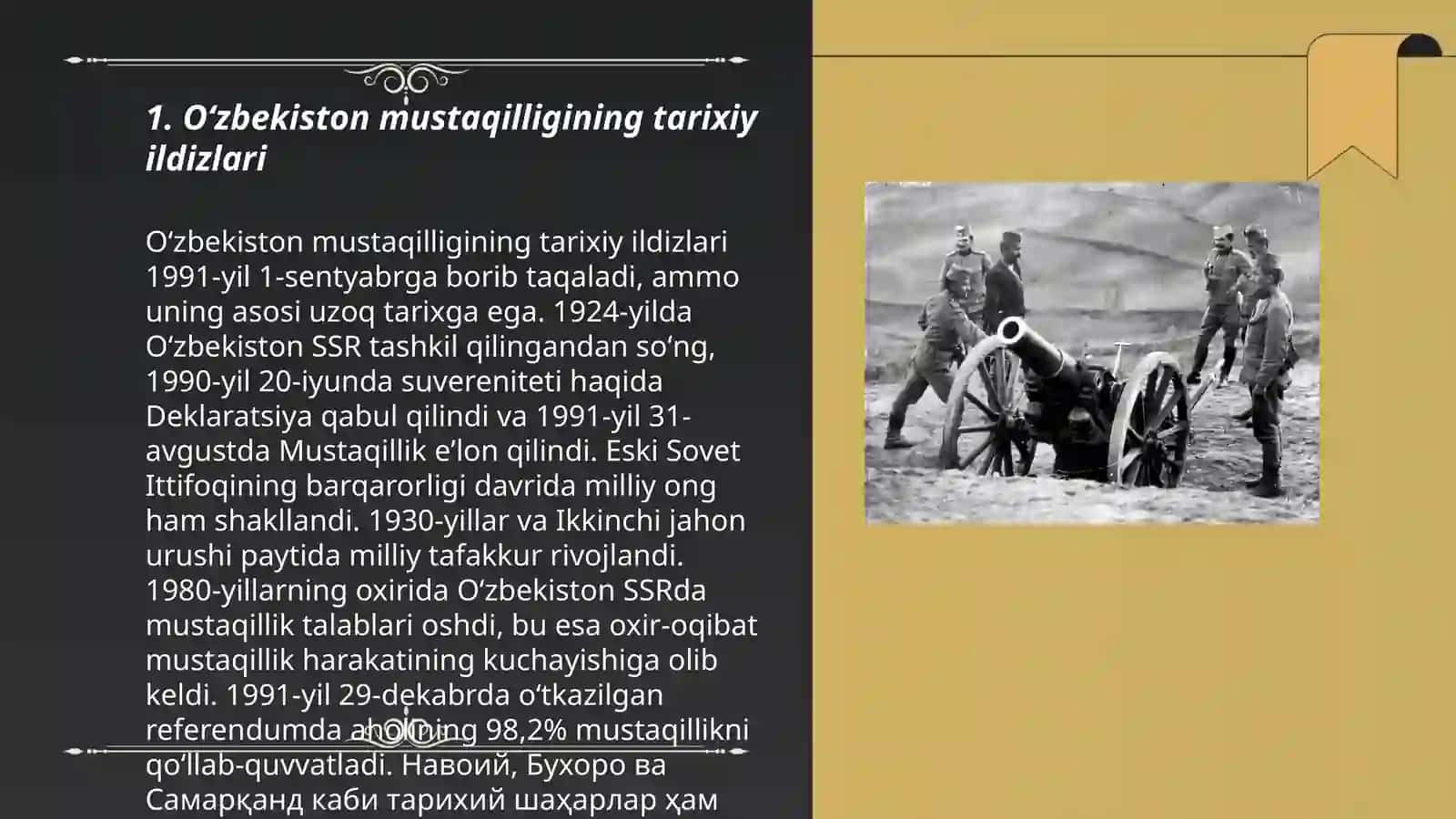 Oʻzbekistonda mustaqillik gʻoyalarining tarixiy asoslari 3