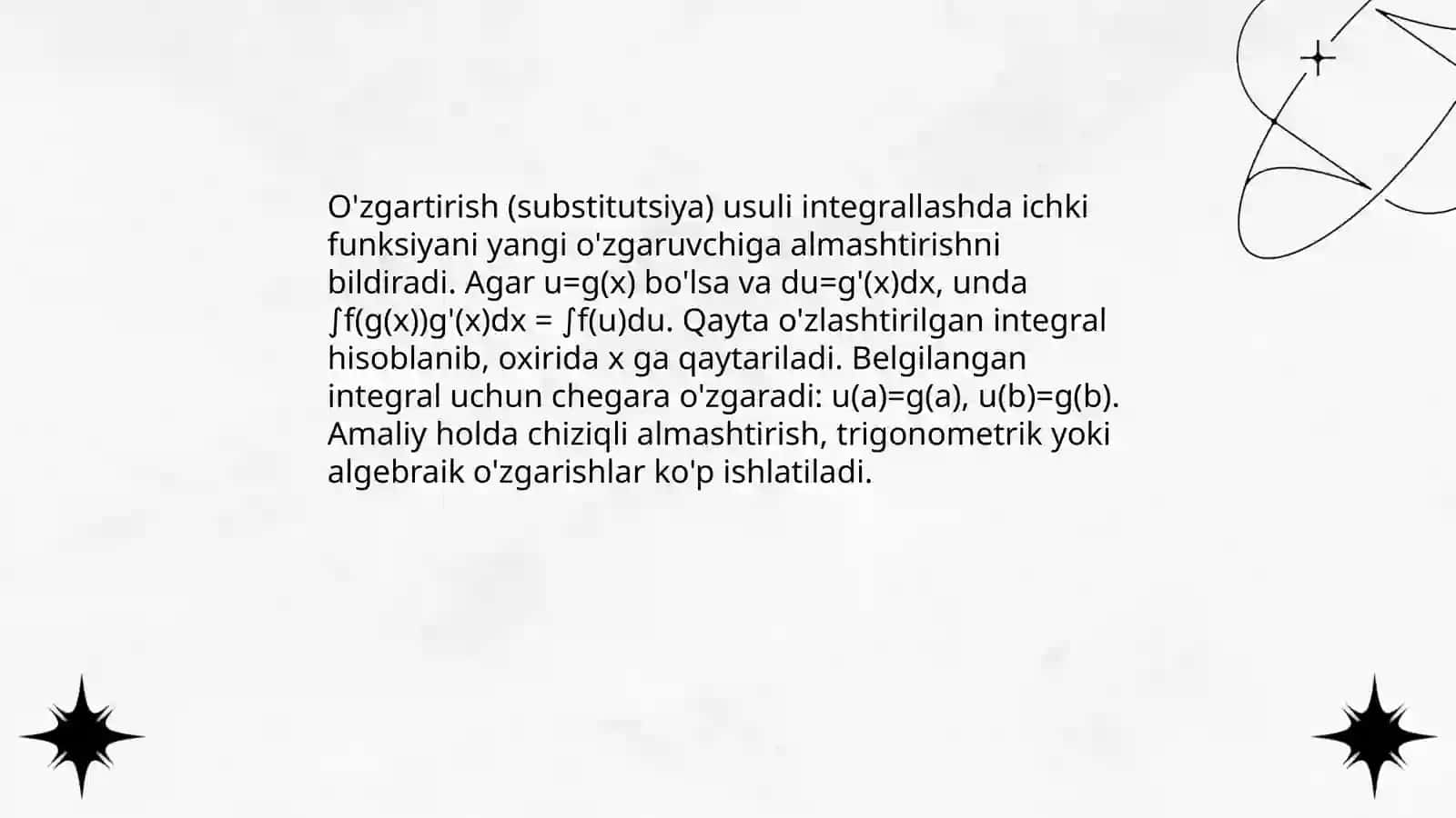 Integrallash usullari 3