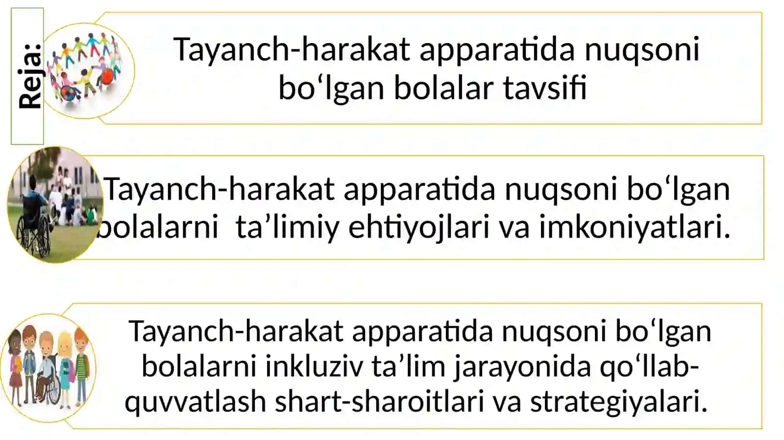 Tayanch-harakat apparatida nuqsoni bo‘lgan bolalar uchun inklyuziv ta’lim strategiyalari va ularni amalga oshirish shart-sharoitlari 3
