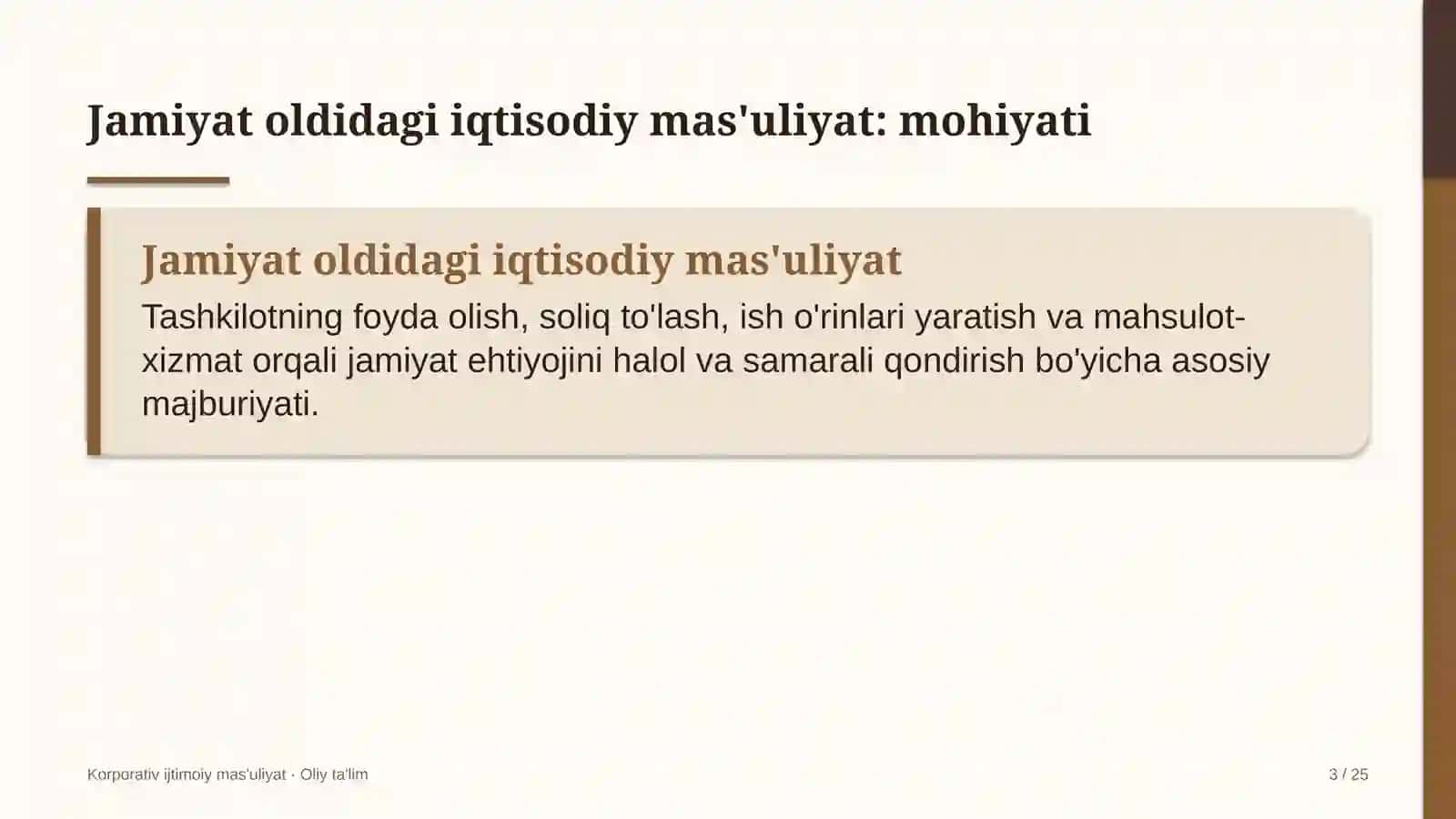 Konservatoriyalarda jamiyat oldidagi iqtisodiy mas'uliyatni amalga oshirish 3