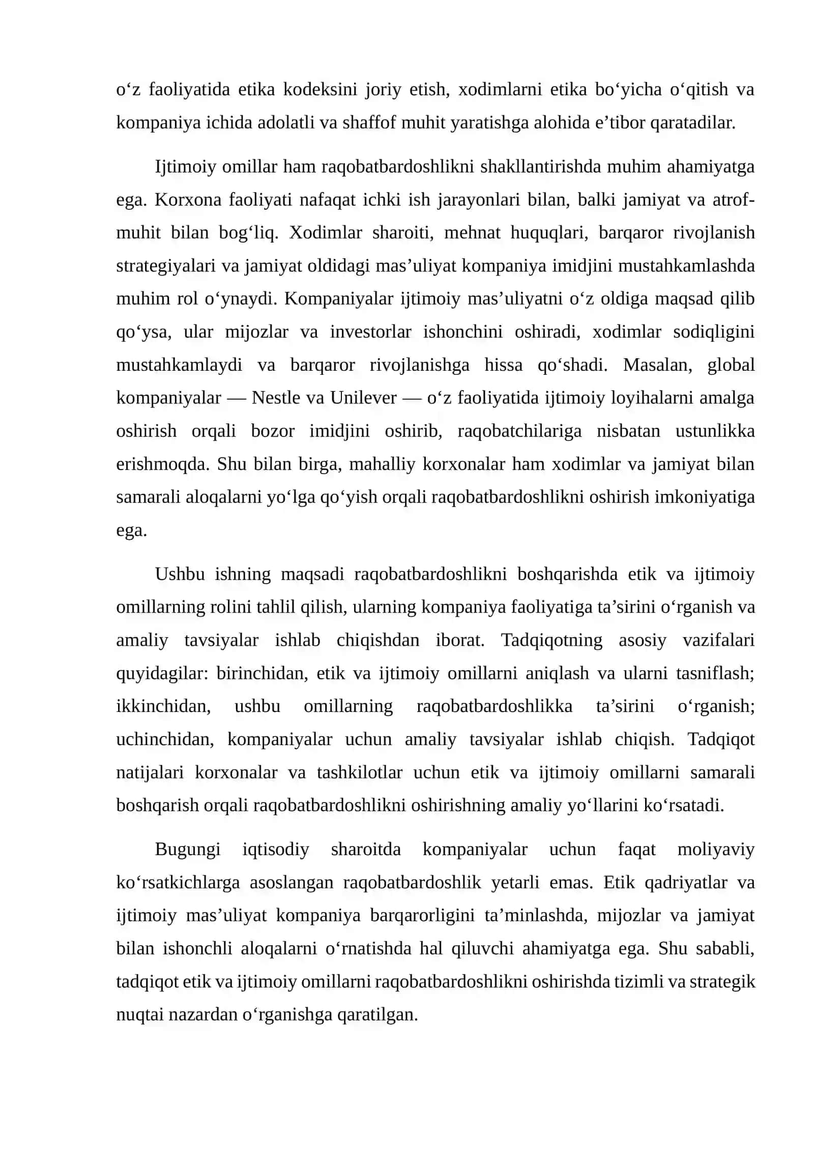 Raqobatbardoshlilikni Boshqarishda Etik va Ijtimoiy Omillar 3