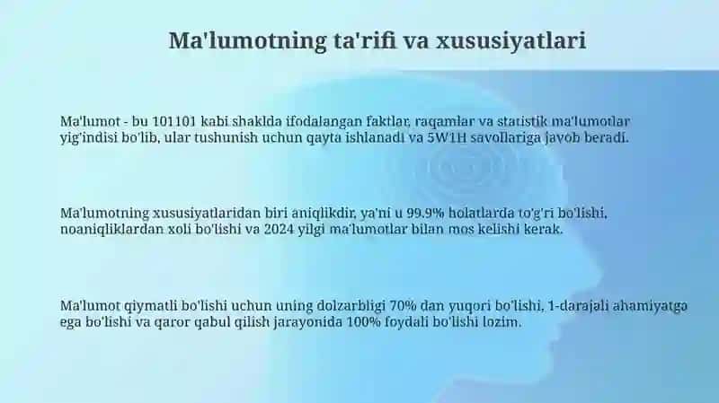 Ma'lumot nima va uning manbalari 3
