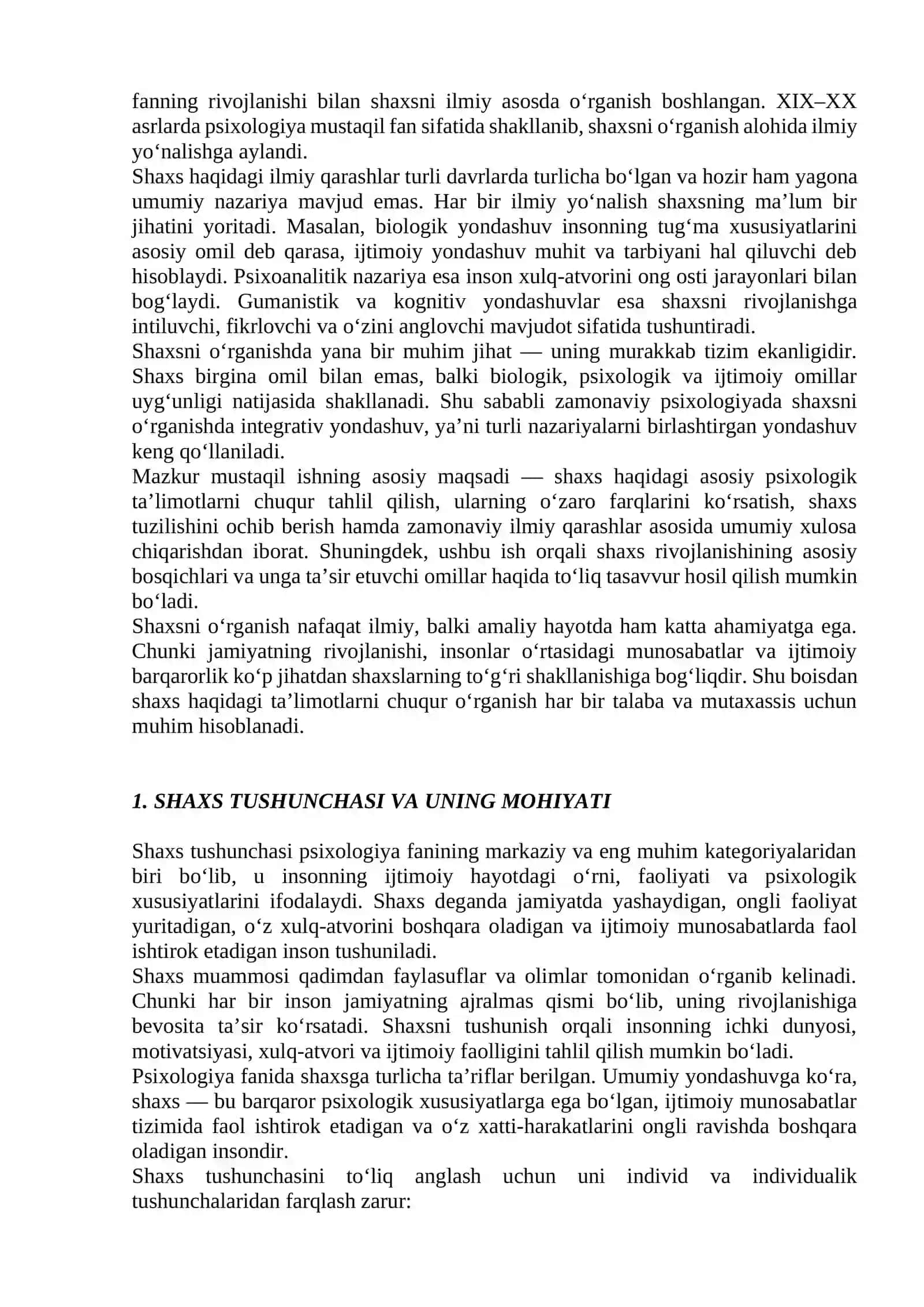 Shaxs tushunchasi va uning mohiyati 3