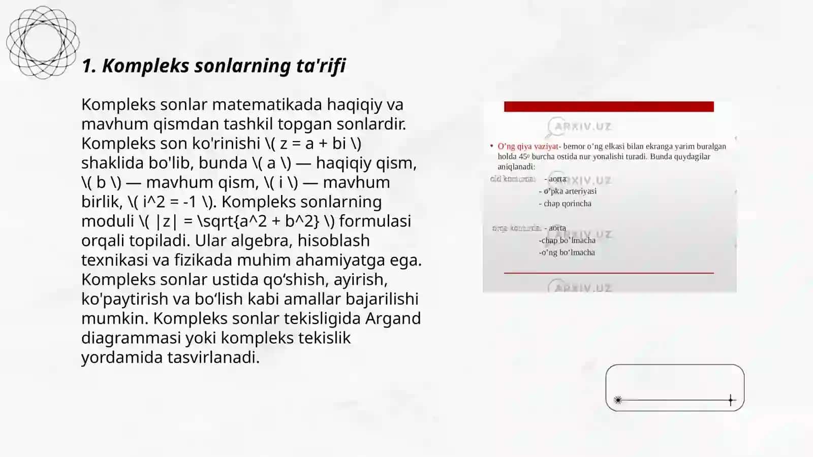 Kompleks sonlar matematikada 3