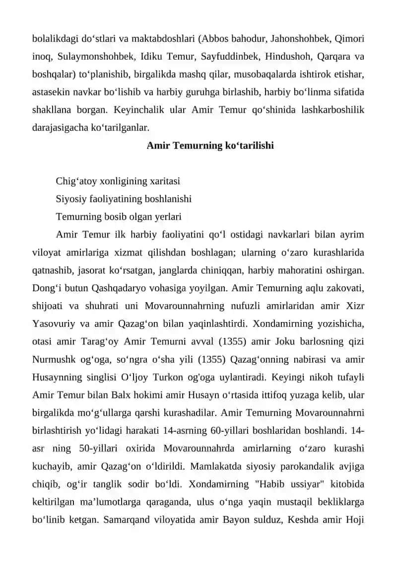 Amir Temurning hayoti va ijodi 3