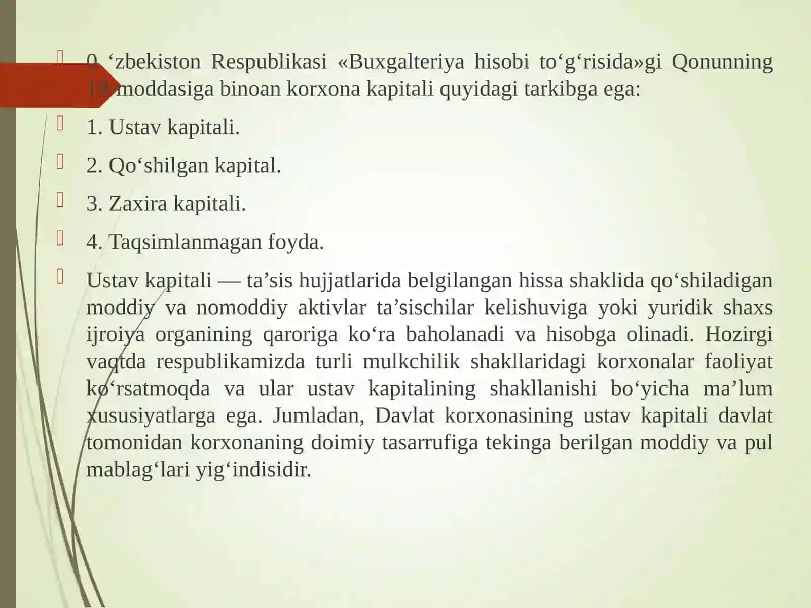 Ustav kapitali auditining xususiyatlari 3