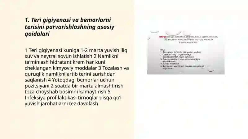 Bemorlarning terisini parvarishlash 3
