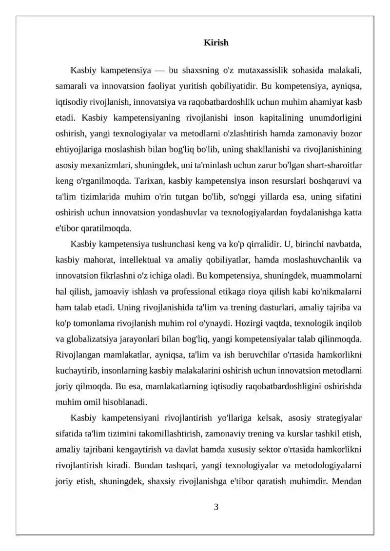 Kasbiy kampetensiya va uni rivojlandirish yo'llari 3