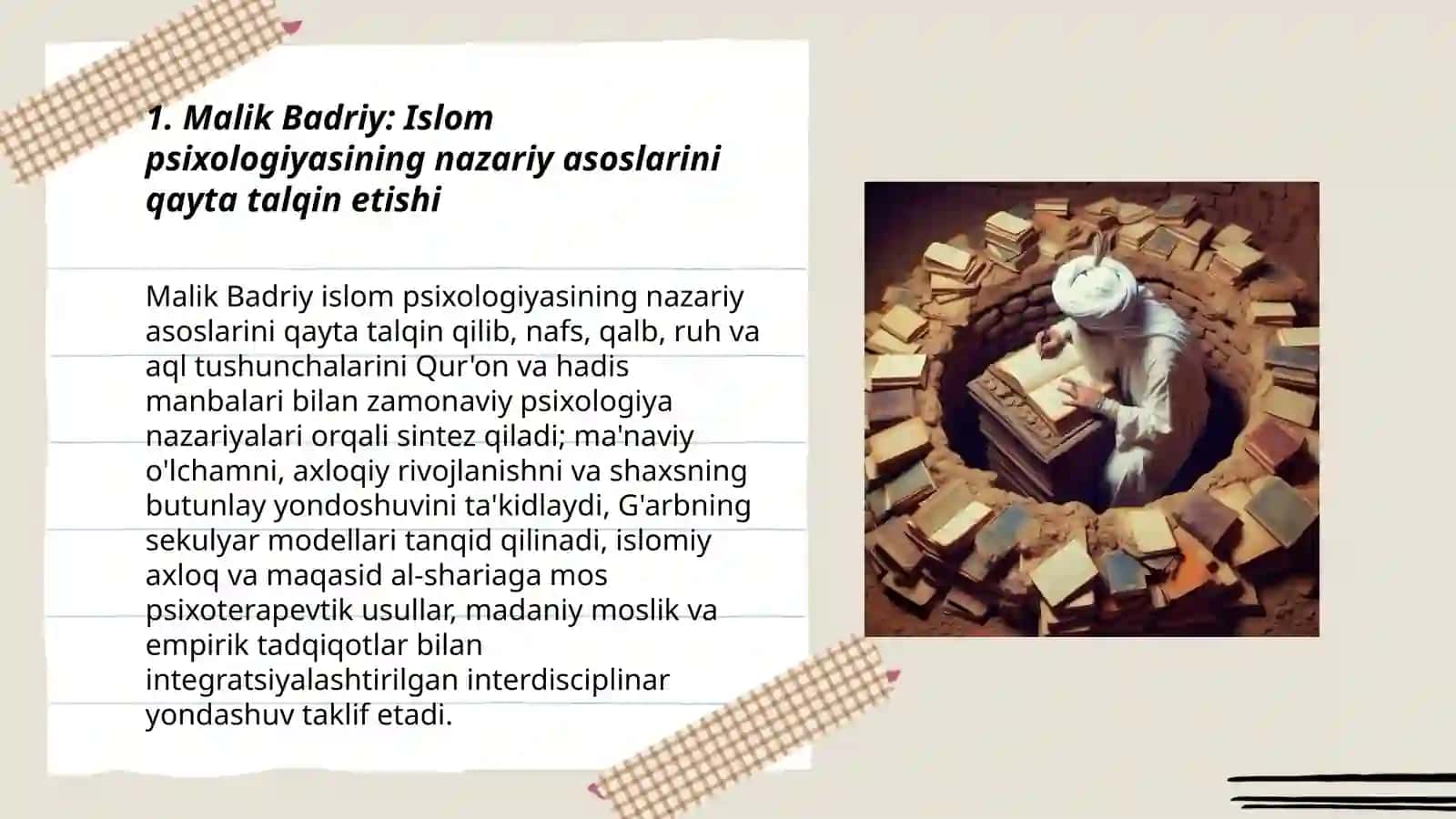 Islom psixologiyasining zamonaviy olimlar tomonidan rivojlantirilishi 3