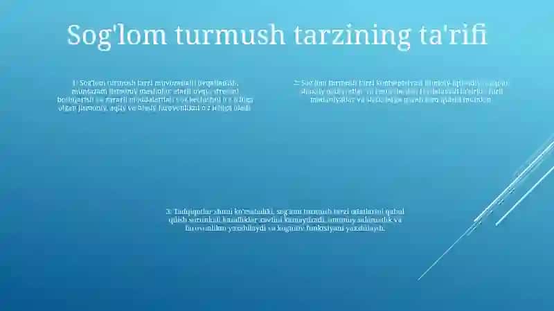 SogʻLom Turmush Tarzi Haqida Qarashlar Va Fikrlar Taxlili 3