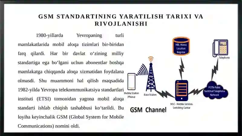 GSM standarti raqamli harakatdagi radioaloqa sotali tizimlari 3