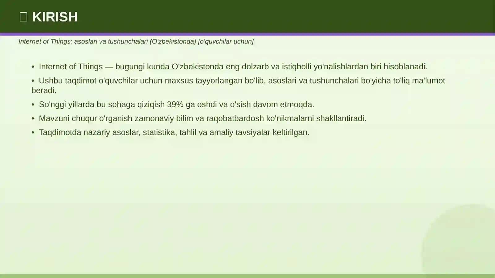 Internet of Things: asoslari va tushunchalari (O'zbekistonda) [o'quvchilar uchun] 3