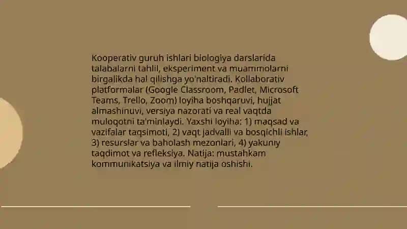 Biologiya darslarida entiraktiv metotlardan foydalanish 3