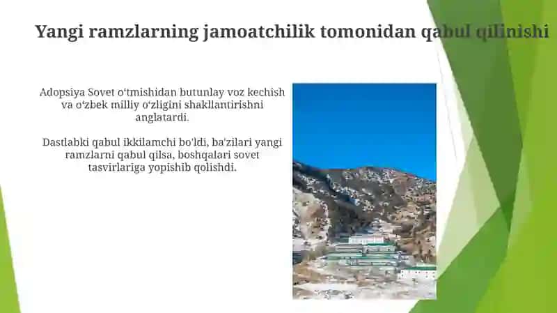 Mustaqil O'zbekiston Respublikasi davlat ramzlarining qabul qilinishining tarixiy ahamiyati 3