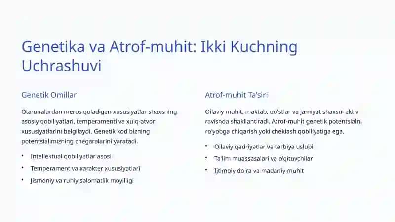 Shaxs Rivojlanishiga Ta'sir Etuvchi Omillar 3