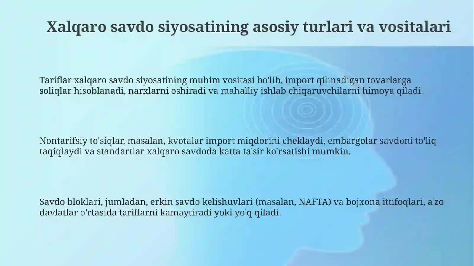 Xalqaro savdo siyosati va uning moliyaviy oqibatlari 3