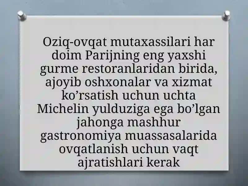Parijdagi eng yaxshi Michelin yulduzli Frantsiya restoranlar 3