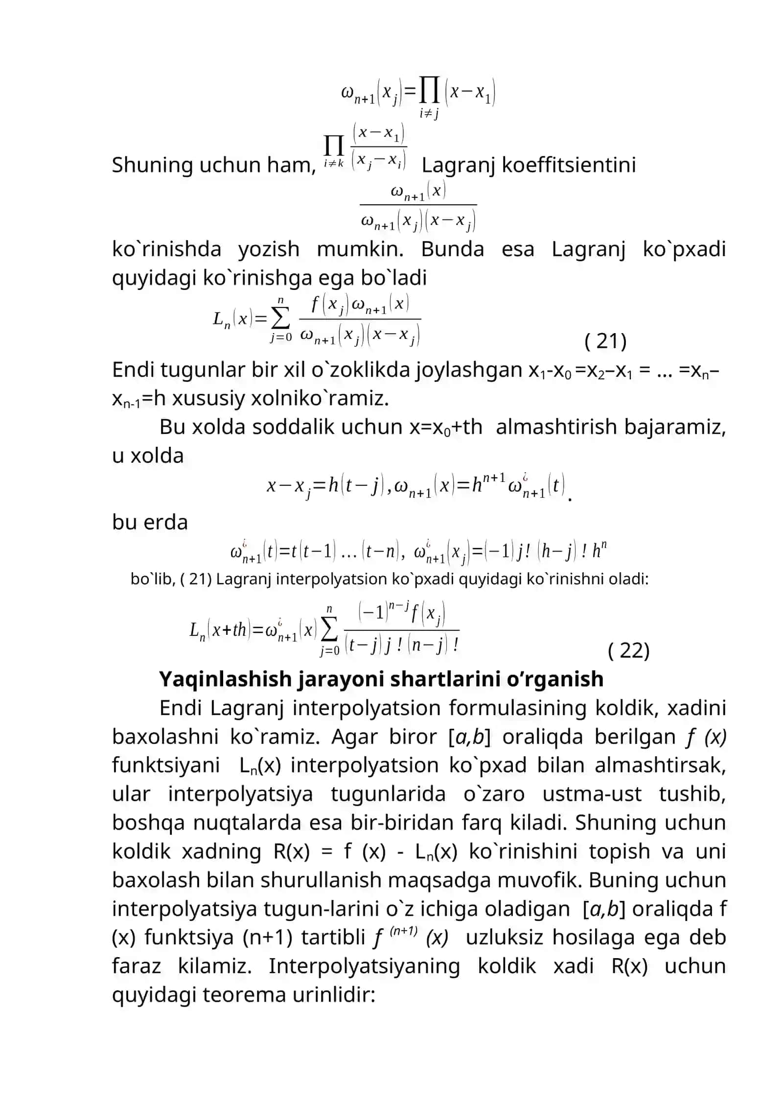 Lagranj interpolyasiyon formulasi 3