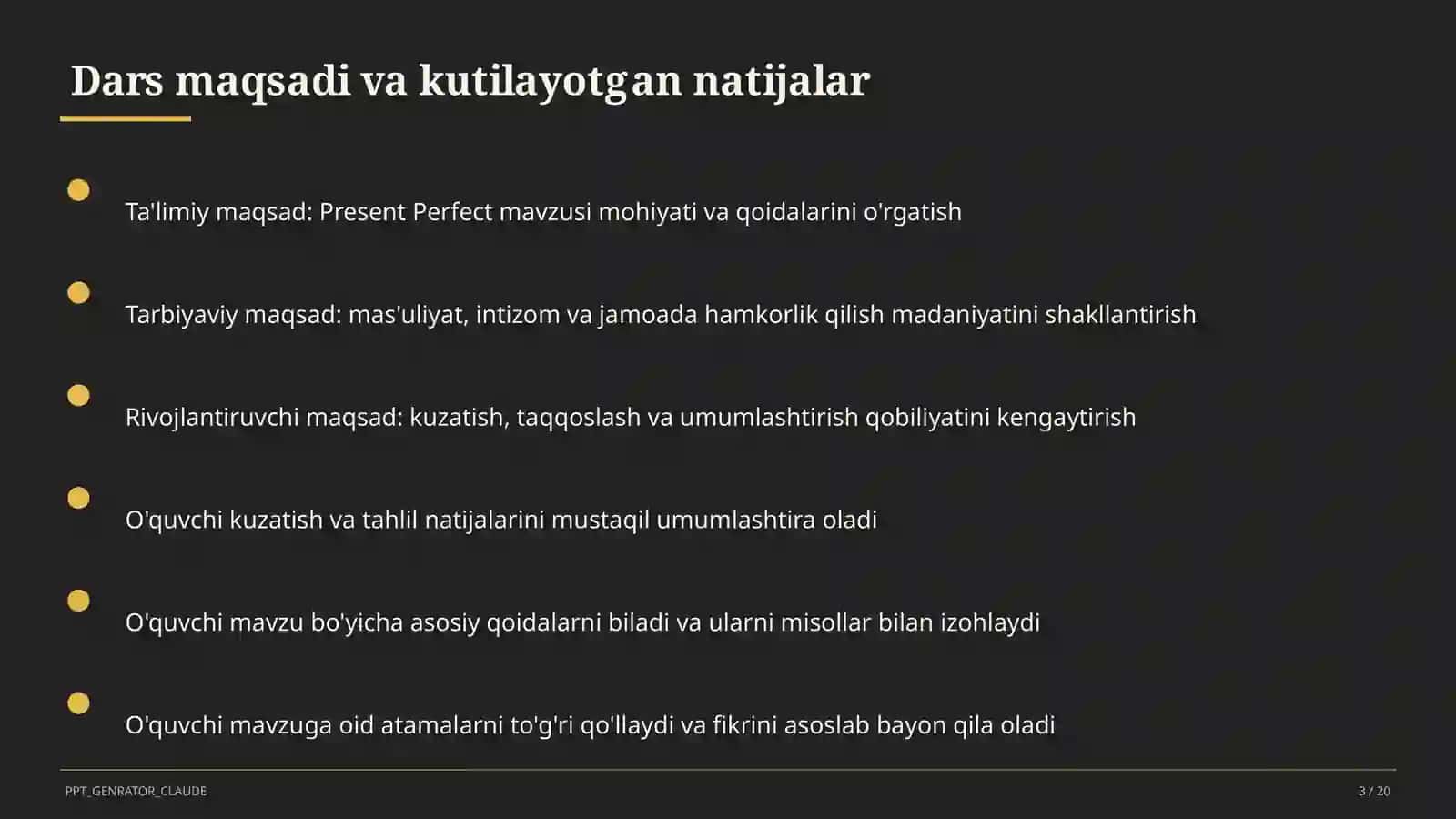 Present Perfect (8-sinf) 3