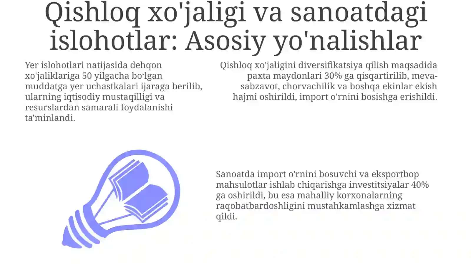 Qishloq xo'jaligidagi o'zgarishlar 3