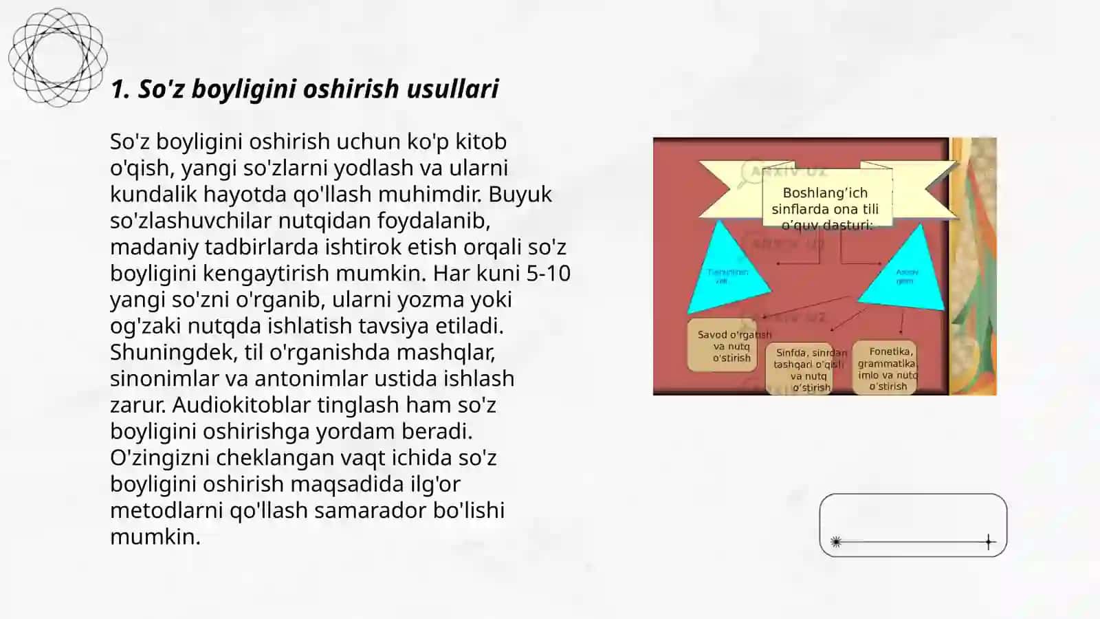 Ona tili Va o'qish savodxonligi fanida to'garak ishlarini olib borish 3