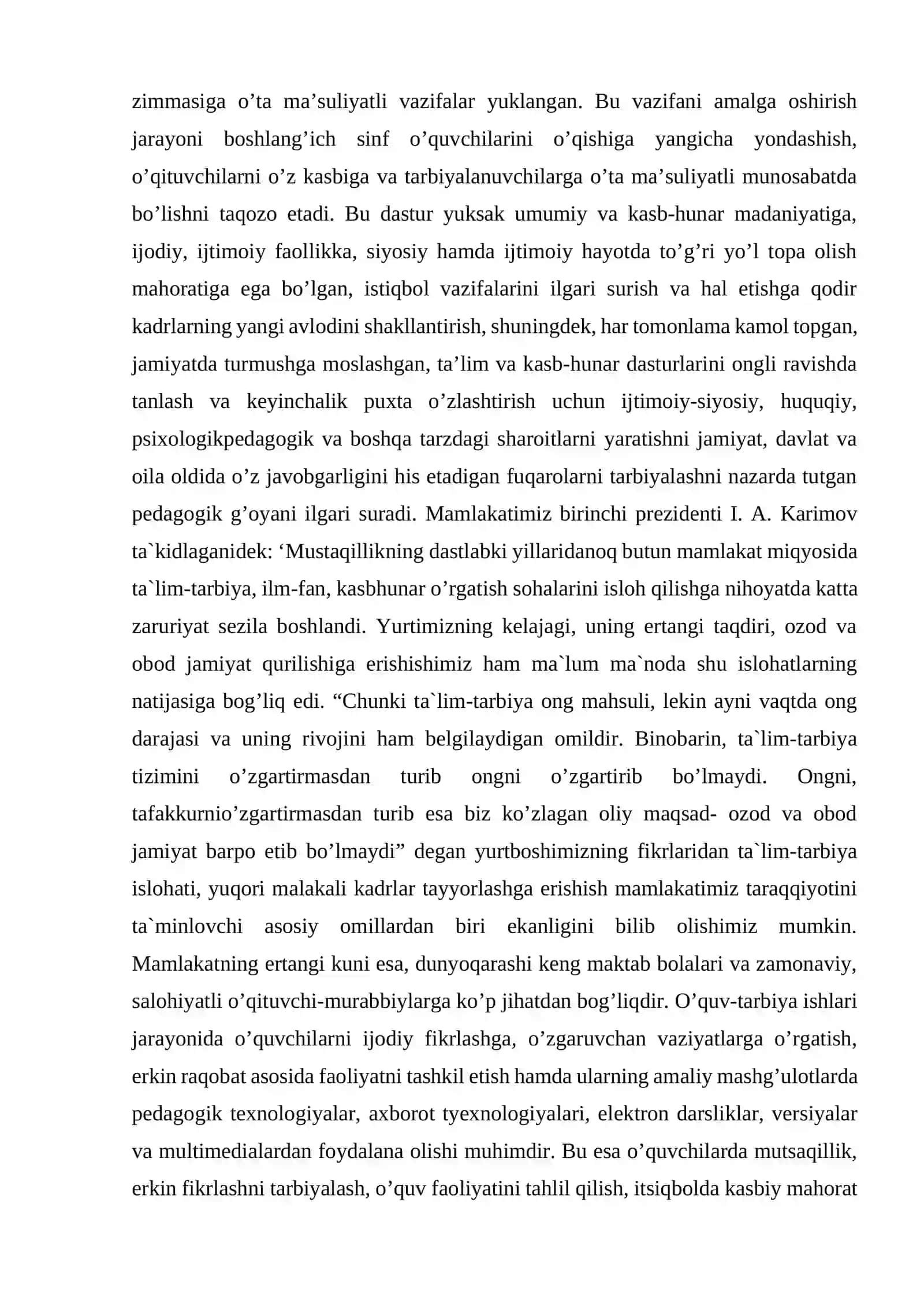 SAVOD O’RGATISH DARSLARIDA O’QUVCHILARNING MUSTAQIL ISHLARINI TASHKIL ETISH 3