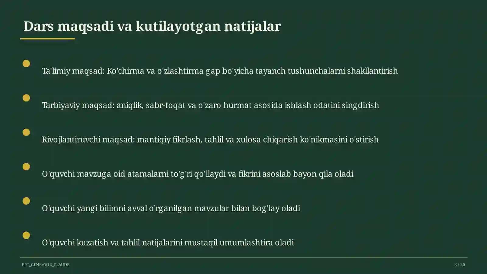 Ko'chirma va o'zlashtirma gap (9-sinf) 3