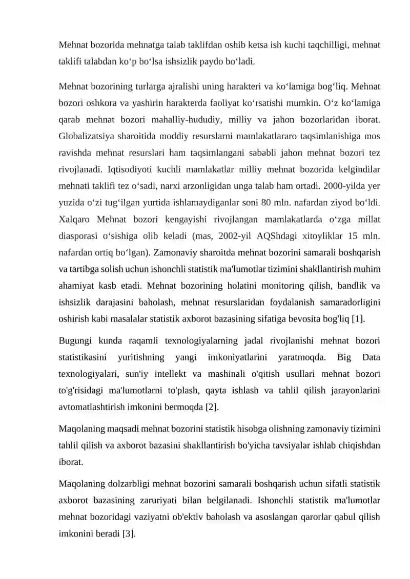 Mehnat bozori statistikasi mohiyati va mazmuni 3