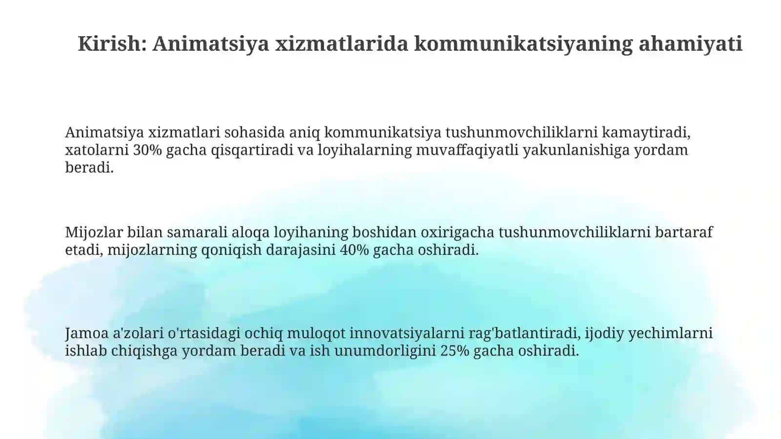 Animatorlik xizmatida kommunikativ koʻnikmalarni rivojlantirish 3