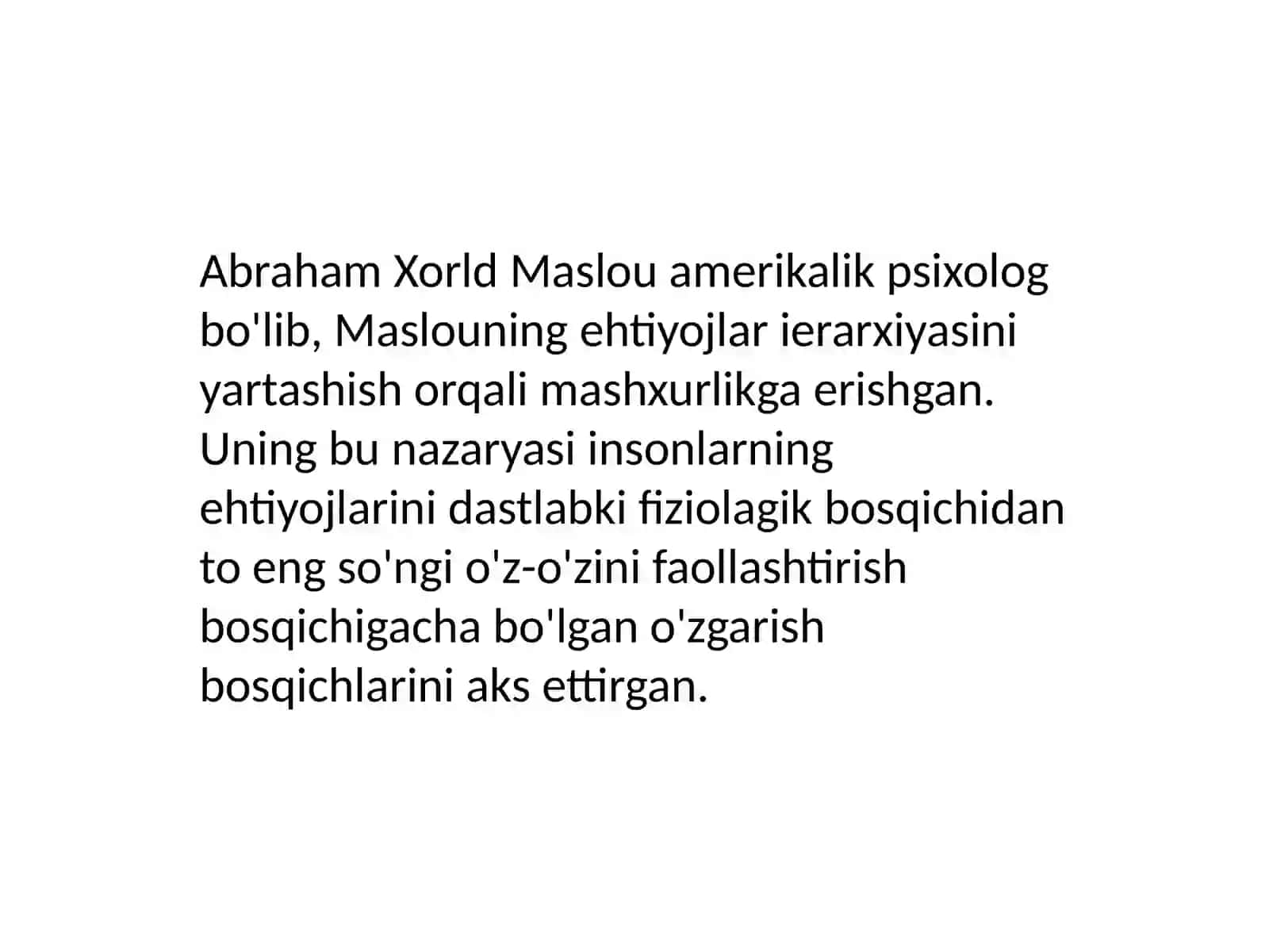 AbrahamMaslouGʻoyalari 3