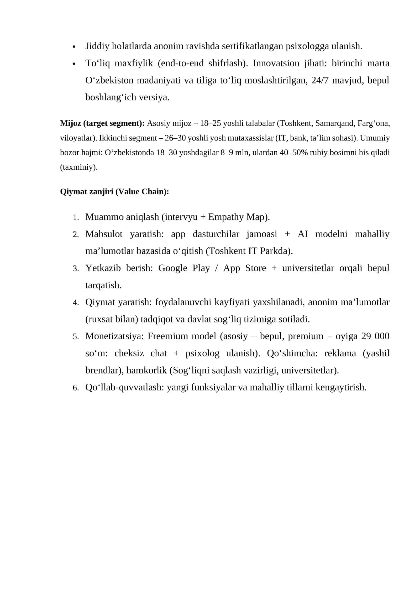 MindfulAI - O‘zbekistonda yoshlar uchun AI asosidagi ruhiy salomatlik hamrohi (mobil ilova) 3
