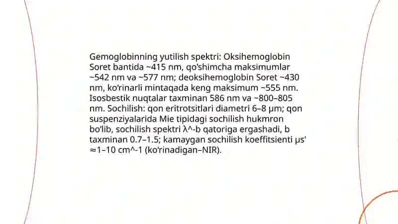 Gemoglabinga oid fotofiziologiya 3